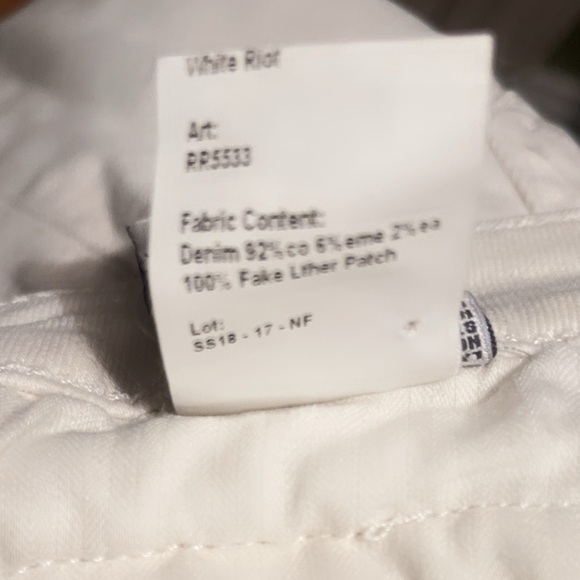 R13 Low-Rise Biker Boy 5 Stretch Trendy Pockets Cropped Designer Jeans White 26 - Picture 6 of 7